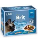 Brit Premium Cat konservai katėms filė padaže Family Plate (12×85 g)