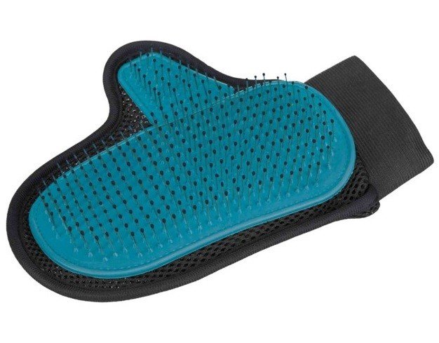 TRIXIE Pirštinė kailio priežiūrai, su metal. dantukais, 18x24cm