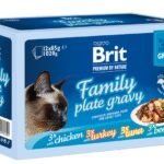 Brit Premium Cat konservai katėms filė padaže Family Plate (12×85 g)