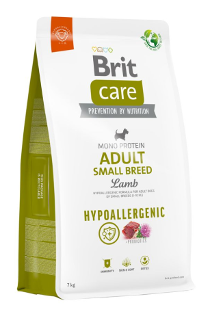 Brit Care Hp Adult Small Breed Lamb&Rice sausas maistas šunims 3kg