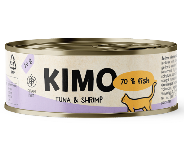 Kimo Tuna&Shrimp konservai katėms su tunu ir krevetėmis 70g