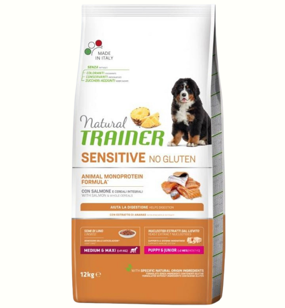 Natural Trainer SENSITIVE PUPPY&JUNIOR M/M SALMON (Lašiša) 12kg