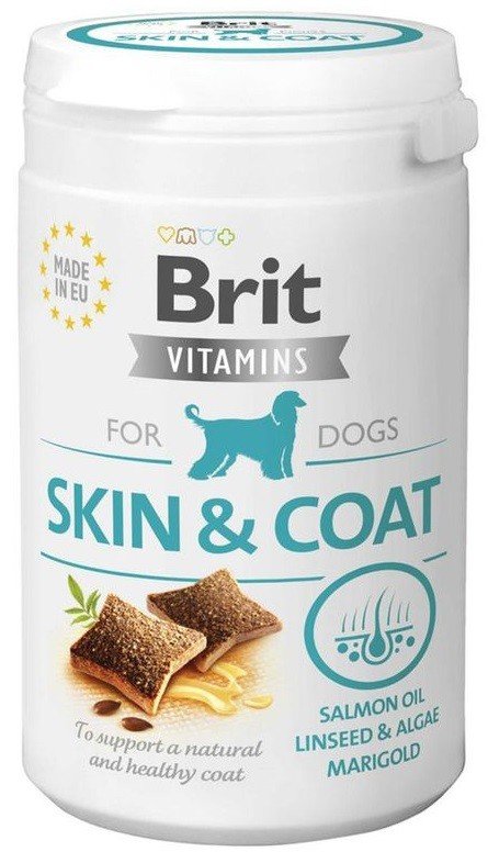 Brit Vitamins Skin&Coat papildai šunims odai kailiui 150g
