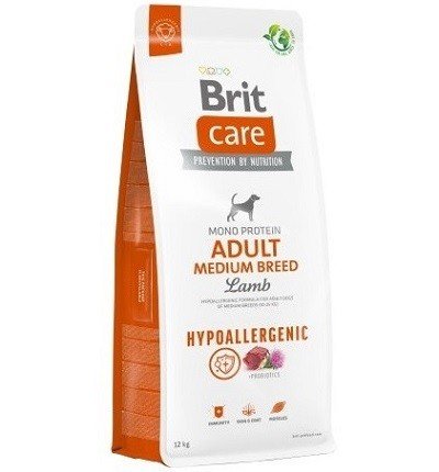 BRIT CARE Adult HP Medium Breed Lamb & Rice sausas pašaras šunims 3 kg