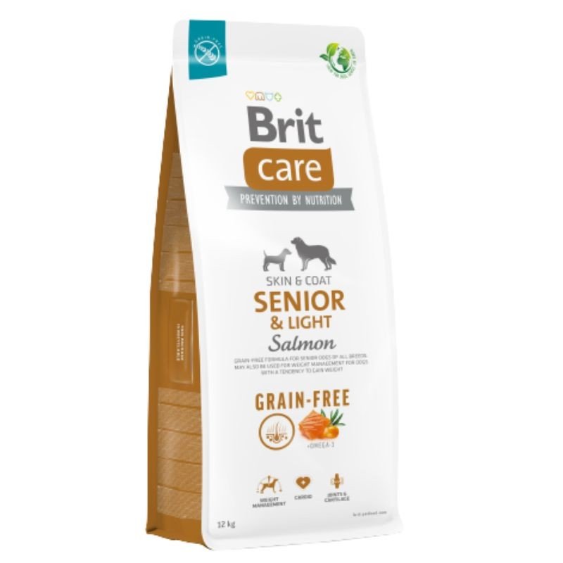 Brit Care GF Senior&Light Salmon sausas pašaras šunims 3kg