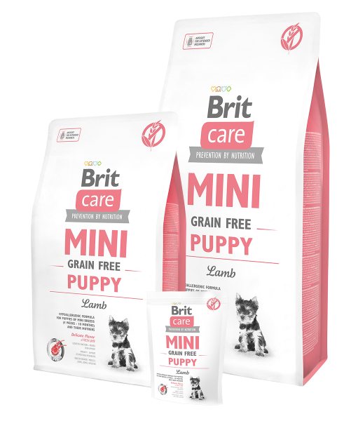 Brit Care Mini Puppy Lamb (ėriena) sausas pašaras šunims iki 1 metų 2kg