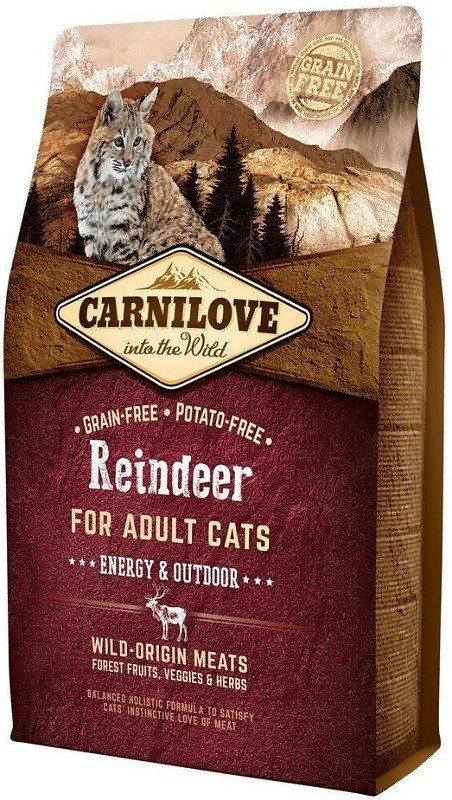 CarniLove Reindeer Adult Cat Energy & Outdoor sausas pašaras katėms