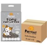 Purrfect Bamboo tofu kraikas katėms aktyvintos anglies kvapo sušokantis 8x6l