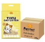 Purrfect Natural tofu kraikas katėms natūralaus kvapo (bekvapis) sušokantis 8x6l
