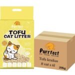 Purrfect Natural tofu kraikas katėms natūralaus kvapo (bekvapis) sušokantis 8x6l