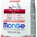Monge Mini Adult Salmon & rice (lašiša) sausas pašaras šunims