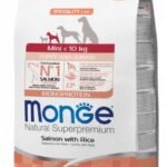 Monge Mini Puppy Salmon & Rice (lašiša) sausas pašaras mažų veislių šunims iki 1 metų