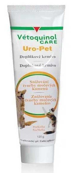 Vetoquinol Uro-Pet pasta pašaro papildas šunims ir katėms 120g
