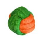 Žaislas šuniui dvispalvis virvinis kamuoliukas, 6cm