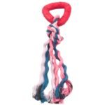 Žaislas šuniui guminis kramtukas su virve, 38cm