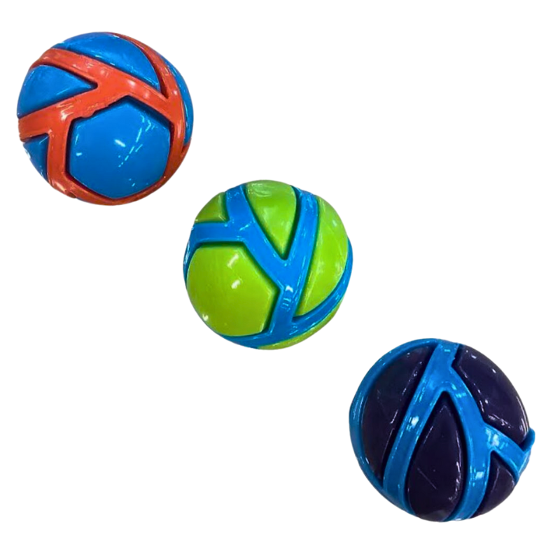 Žaislas šuniui, tvirtas guminis kamuolys, dviejų spalvų, 6cm