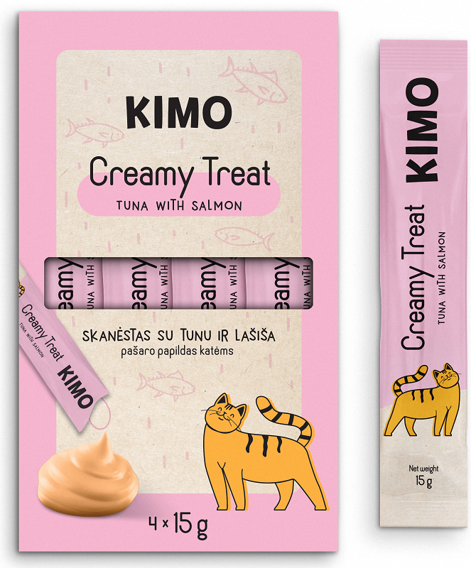Kimo Cat Creamy Tuna Salmon tyrelės skanėstas katėms 60 g