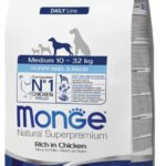 Monge medium puppy sausas pašaras (vištiena) 12kg