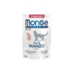 Monge Monoprotein Sterilised begrūdis konservuotas pašaras stertilizuotoms katėms su jautiena 85g