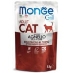 Monge GRILL Adult konservuotas pašaras katėms su ėriena 85g