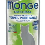 Monge Natural kons. pašaras suaugusioms katėms, geltonpelekio tuno kąsneliai želėje 80g
