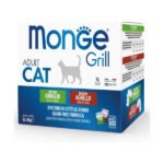 Monge Grill konservuotas pašaras sterilizuotoms katėms mix su aviena/triušiena 85g x12