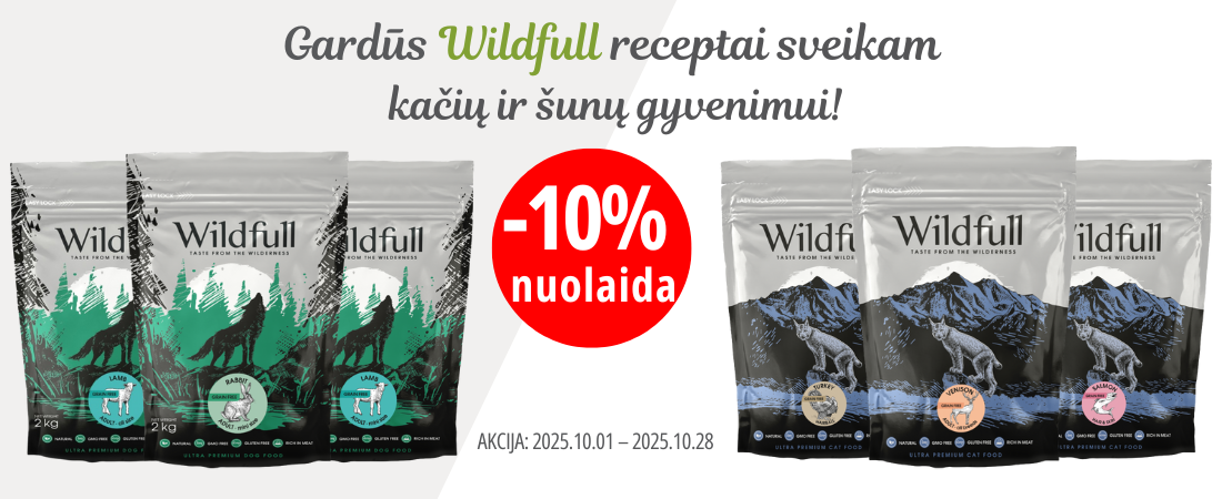 Gardūs Wildfull receptai sveikam kačių ir šunų gyvenimui!
