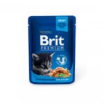 Brit Premium konservuotas pašaras katėms maiš. Chicken Chunks Kitten 100 g x 24