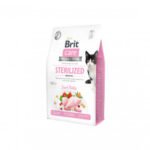 Brit Care Cat GF Sterilized Sensitive sausas pašaras katėms 0,4 kg (galiojimas iki 2026.08.02)