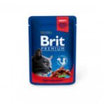 Brit Premium konservuotas pašaras katėms maiš. Beef Stew&Peas 100 g x 24