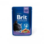 Brit Premium konservuotas pašaras katėms maiš. Cod Fish 100 g x 24