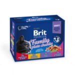 Brit Premium konservuotas pašaras katėms maiš. Family Plate 1200 g (12x100 g)
