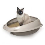 Tualetas katei su rėmu 57x40x19 cm pilkas