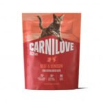 CARNILOVE ACTIVE Cat Beef & Venison Sterilised sausas pašaras katėms 400 g